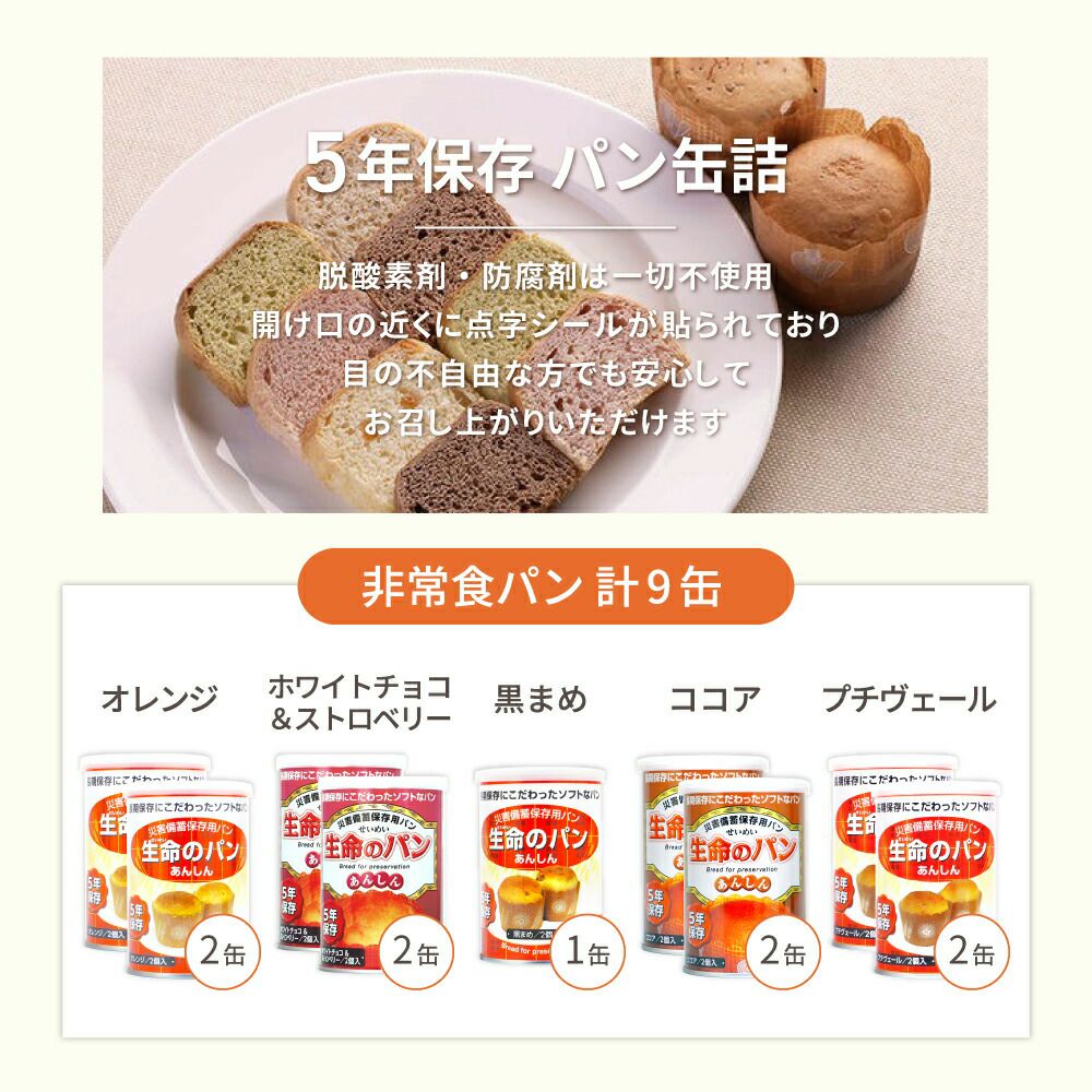 3人用/3日分 27食 非常食セット 5年保存 アルファ米 パンの缶詰