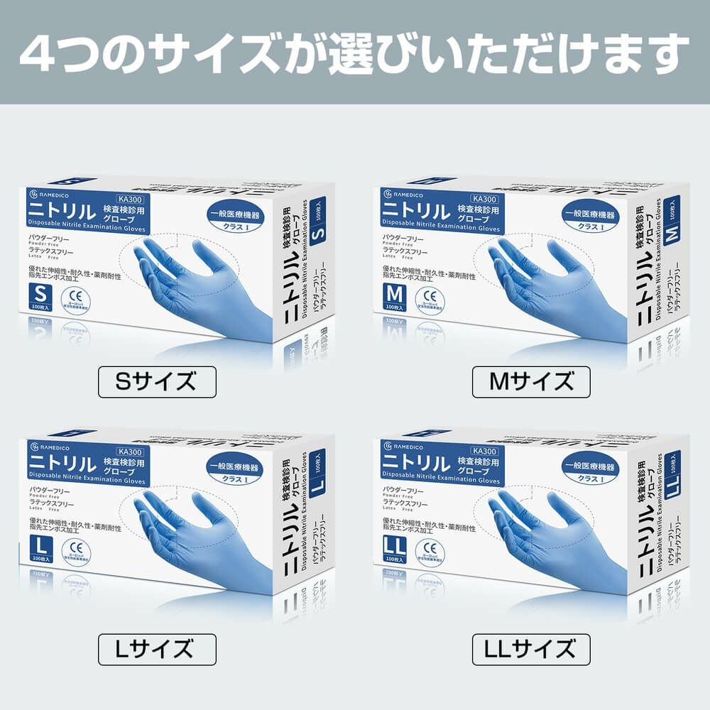 2つのサイズがお選びいただけます [検査検診用/食品衛生法適合品]