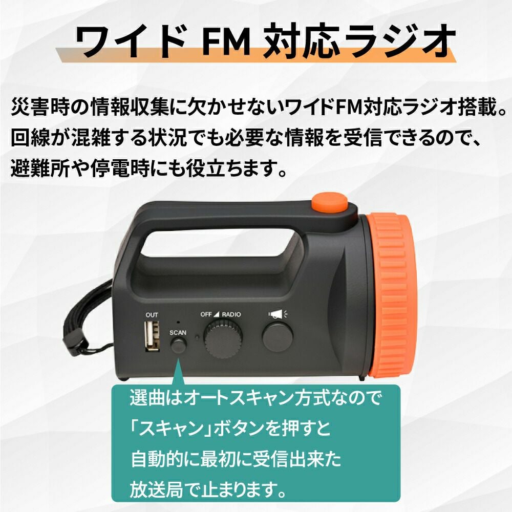 防災グッズ ラジオ 懐中電灯ラジオ GOFM02 楽天市場】【クーポンで最大